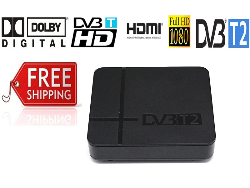 Новейший DVB-T2 эфирный цифровой ТВ приемник сигнала полная совместимость с DVB-T/H.264 Поддержка dolby ac3 dvb t2 таймер PVR