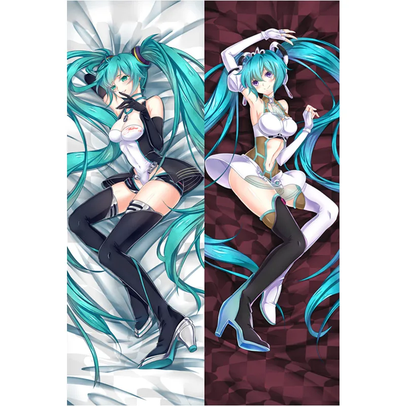 Аниме Hatsune Подушка «Мику Хацунэ» чехлы с названием песни «Hatsune Подушка «Мику Хацунэ» чехол пикантные 3D двухсторонняя постельные принадлежности обниматься тела Чехол настроить HK02A