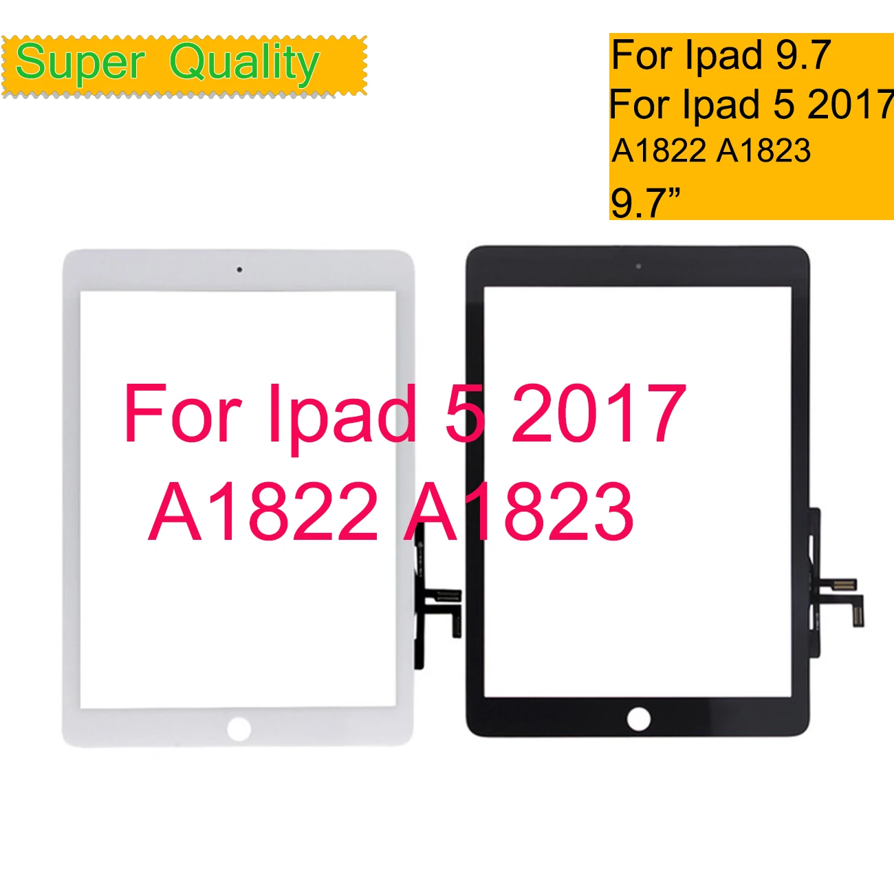 Painel de Vidro Frontal com Sensor de Toque Substituição de Lente para Ipad 9.7 2022 A1822 A1823 Painéis e LCDs p/ tablet