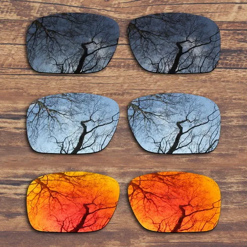 Black.Silver.FireRed ToughAsNails поляризованные Сменные линзы для солнцезащитных очков Окли Холбрук-несколько вариантов - Цвет линз: Black.Silver.FireRed