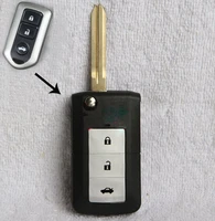 brand new 3 buttons car key case for toyota camry highlander modified flip folding remote key shell