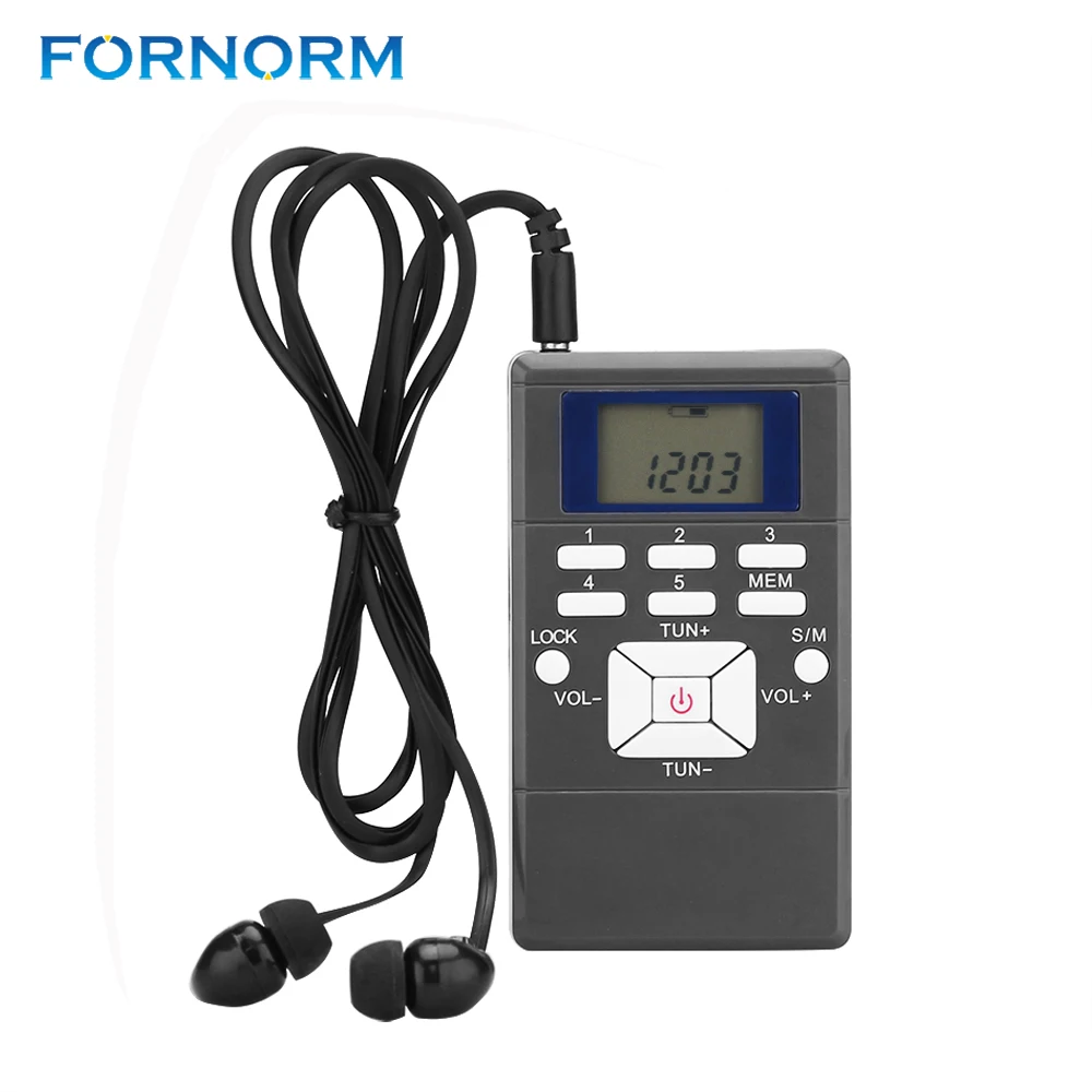 Радиоприемник FORNORM С коротковолновой волной Портативный Миниатюрный цифровой FM