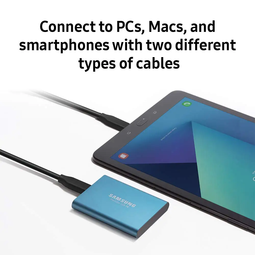 Samsung T5 портативный SSD 500GB 1 ТБ 2 ТБ USB3.1 внешние твердотельные накопители USB 3,1 Gen2 и обратная совместимость для PC MAC