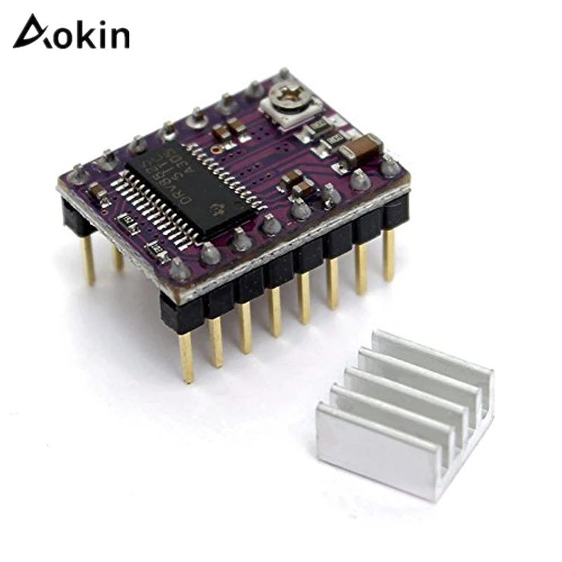 Драйвер шагового двигателя Aokin Drv8825 с радиатором Reprap 4 слойная печатная плата