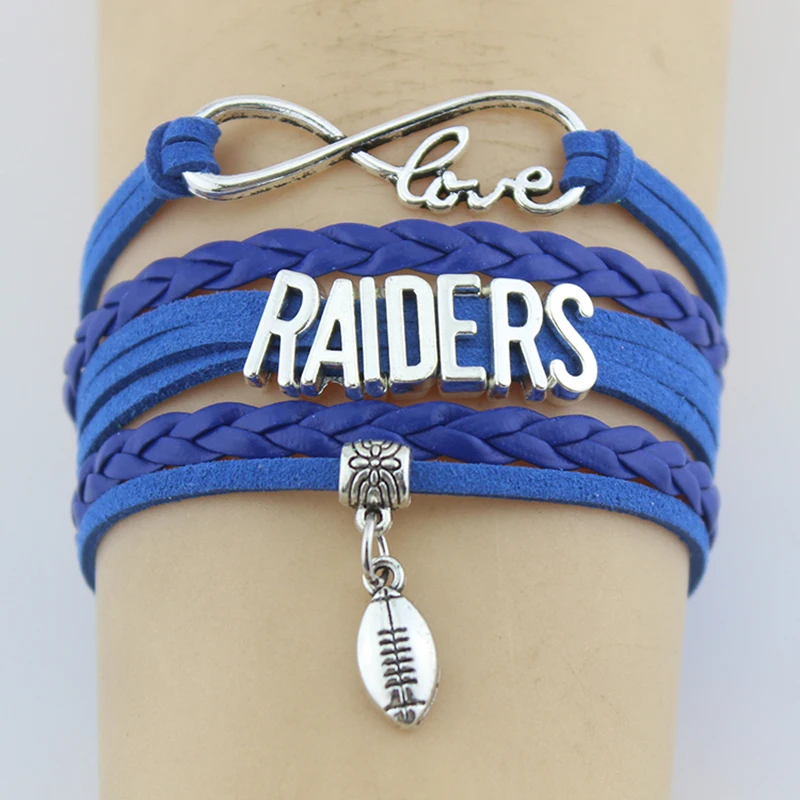 (Прямая поставка) браслеты бесконечность любовь рейдеры Футбол очарование