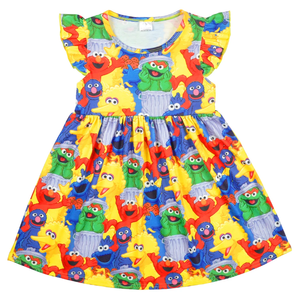 Summer Boutique Dress Baby Children CONICE NINI Cartoon Pattern Girl Dresses Party dress Clothes LYQ903-672 | Детская одежда и