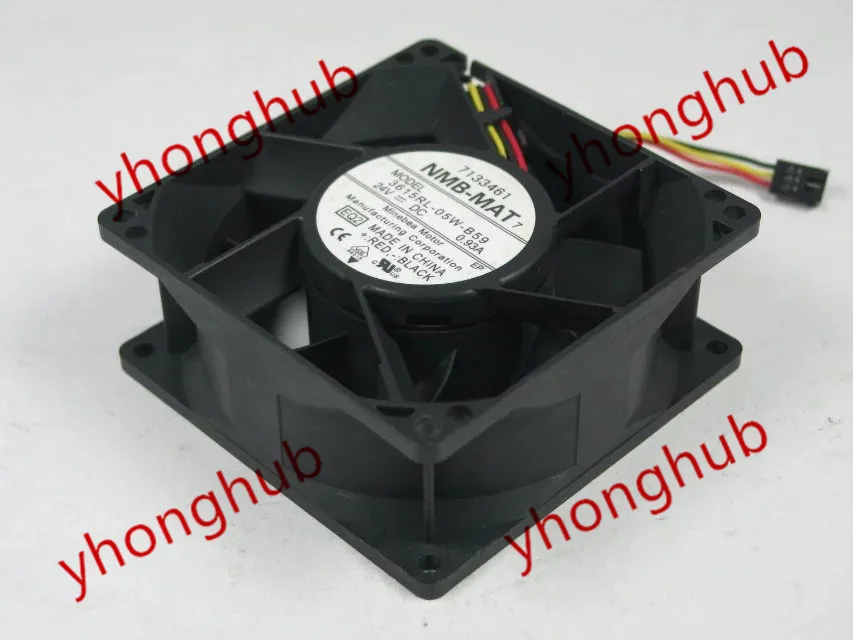 NMB-MAT 3615RL-05W-B59 EQ2 DC 24V 0.93A 3-проводной 90x90x38 мм вентилятор охлаждения сервера