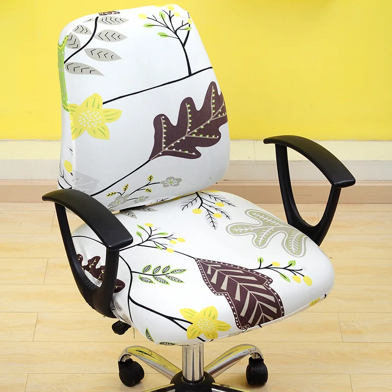 10 цветов, Европейский принт, 2 шт./набор, чехол для стула с вращающимся подъемом, чехлы для стульев для офиса, мягкая ткань, Чехол для стула, стрейч