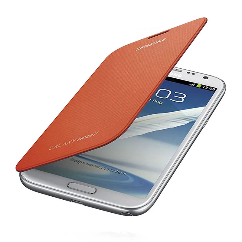 Чехол для samsung Note 2, кожаный матовый противоударный чехол для samsung Galaxy Note 2 N7100, защитный чехол-книжка в виде ракушки