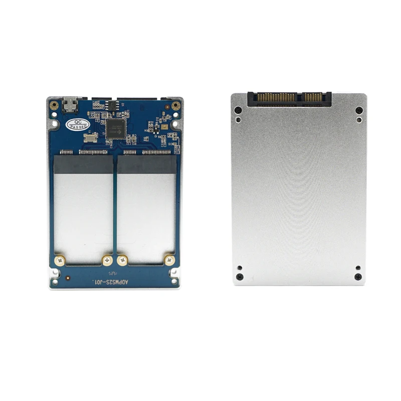 Двойной mSATA RAID 22pin SATA адаптер 2,5 дюйма SATA 3,0 Корпус USB3.0 до 2 MSATA SSD SATA 3 RAID 0/1