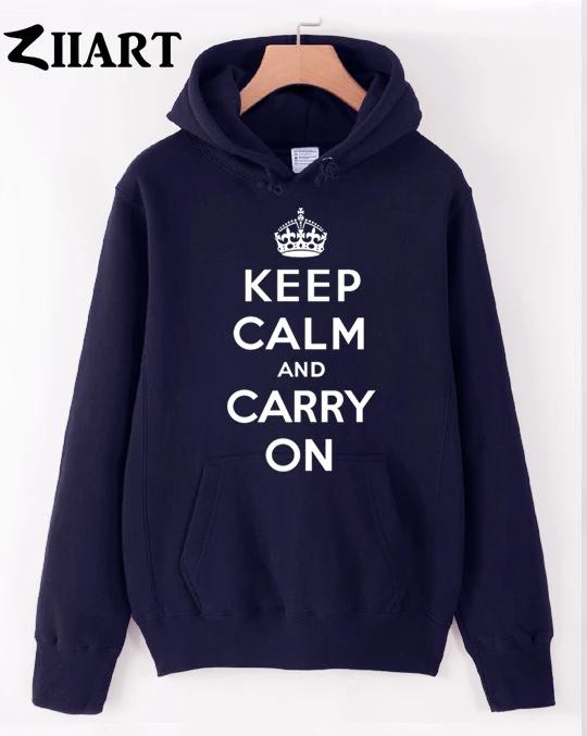 Флисовые Толстовки с надписью keep calm and carry on imperial crown одежда для пары мальчиков