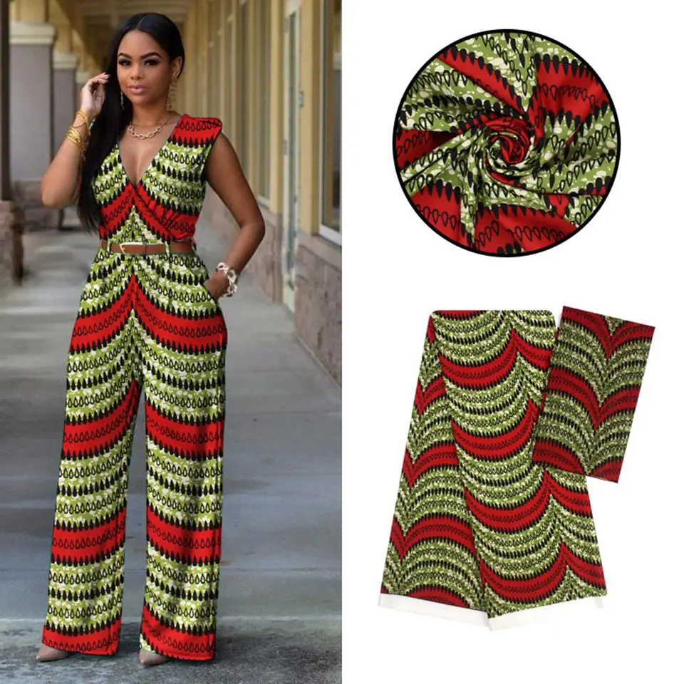 Комплект из 2 предметов 4 ярдов африканская ткань с принтом Анкары материал