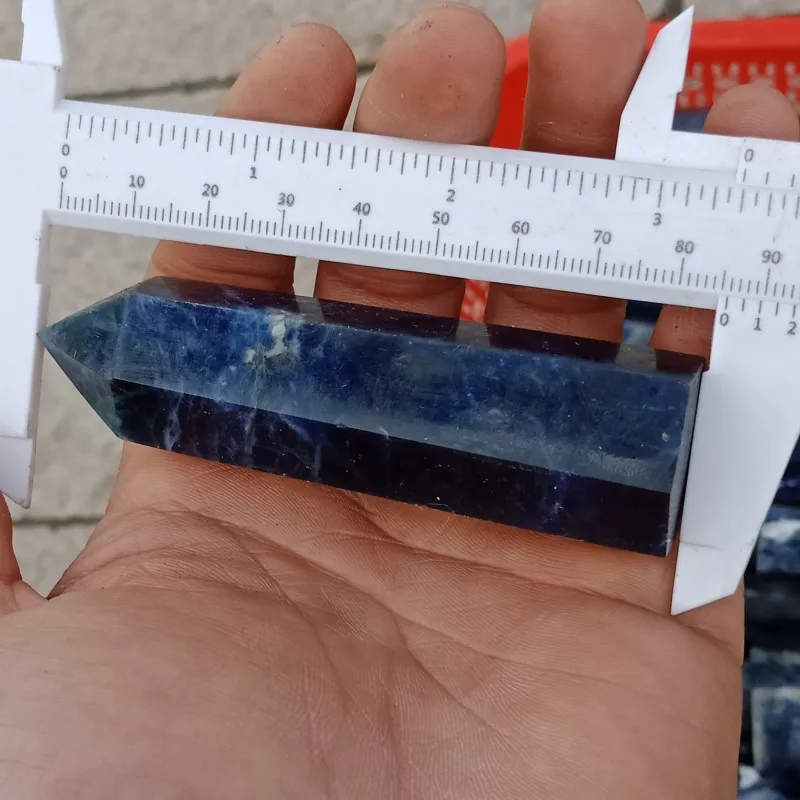 DHXYZB 2 шт. 8 9 см натуральный содалит голубой венок камень палочка точка башня