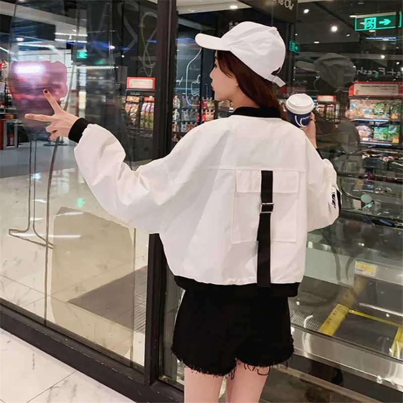 2019 Flight white black bomber jacket women and women's coat clothes ladies Short cardigan jacketHC070 | Женская одежда