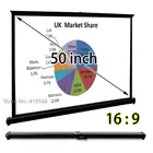 Портативный Настольный проекционный экран, диагональ 50 дюймов, 16:9, HD экран для проектора, лучший для офиса, Презентация бизнеса