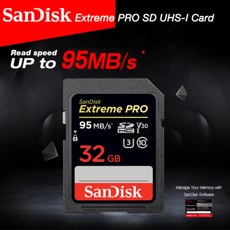 Новый двойной флеш накопитель SanDisk sd карта 128g 256g Карта SDXC/SDHC до 170 МБ/с. 64 Гб