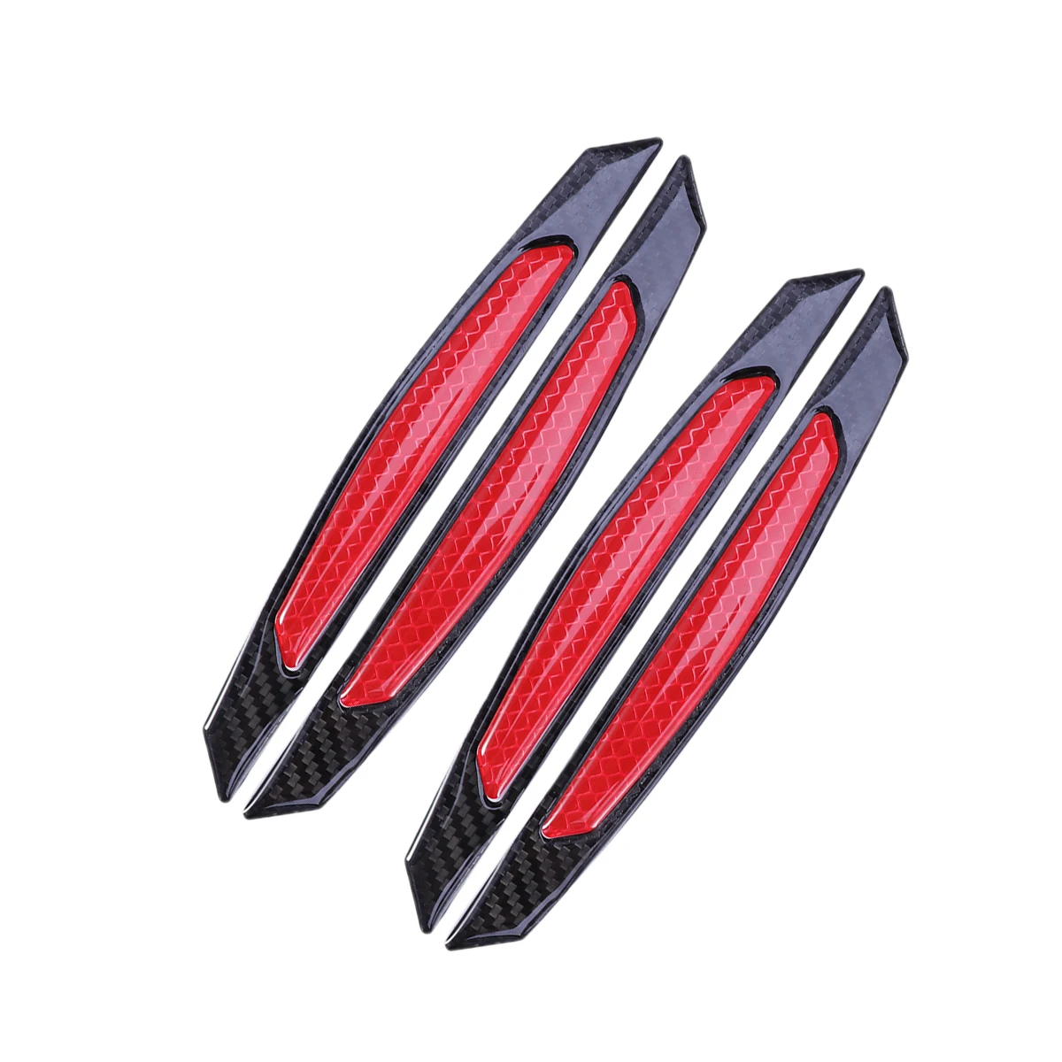 4pcs Car Door Edge Anti Collision Sticker Reflective Carbon Fiber Anti-Rub Strips Anti-scratch Protector A30 | Автомобили и