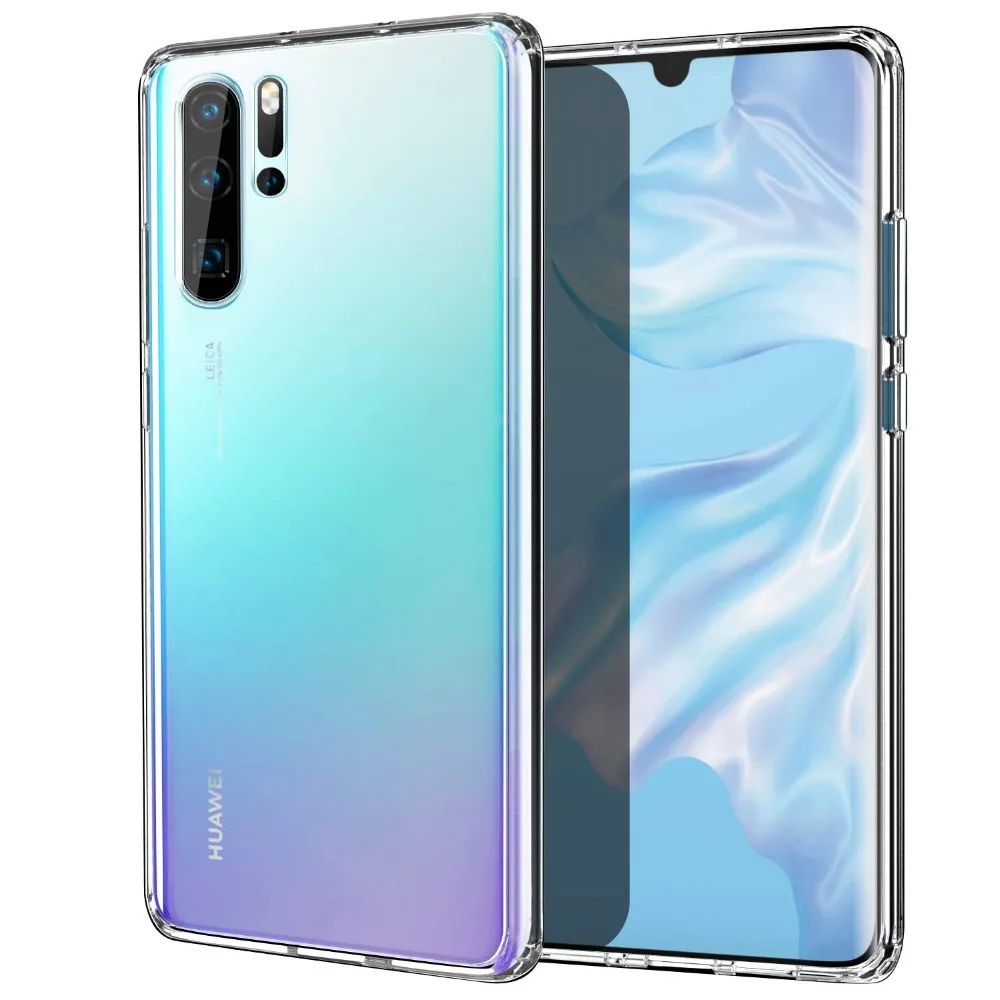 Роскошный чехол для Huawei P30 Pro ультратонкий прозрачный силиконовый из ТПУ защитный