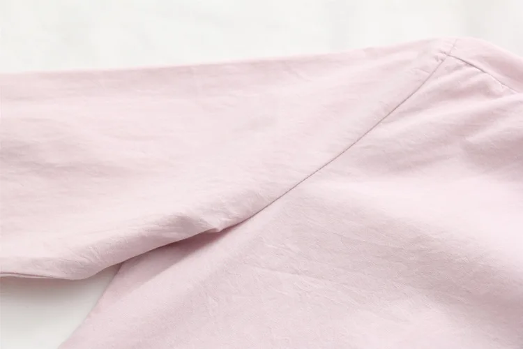 Для женщин блузка Повседневное вышивка блузки, рубашки из хлопка, Camisas Femininas простой Полосатые рубашки Топы Женский Костюмы Blusas