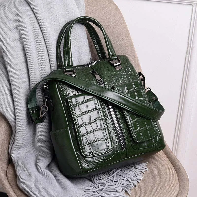 Green Женский рюкзак, женские кожаные рюкзаки, Женский Школьный рюкзак, высокое качество, сумки через плечо для девочек-подростков, Mochila XA282H - Цвет: Green