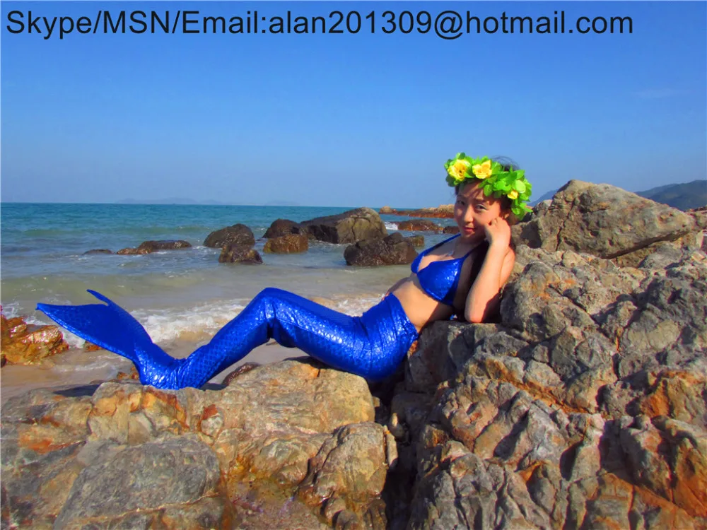 Realistic Swimmable monofin Adult Size Sparkle Swimsuit Fabric Mermaid Tail 008 |