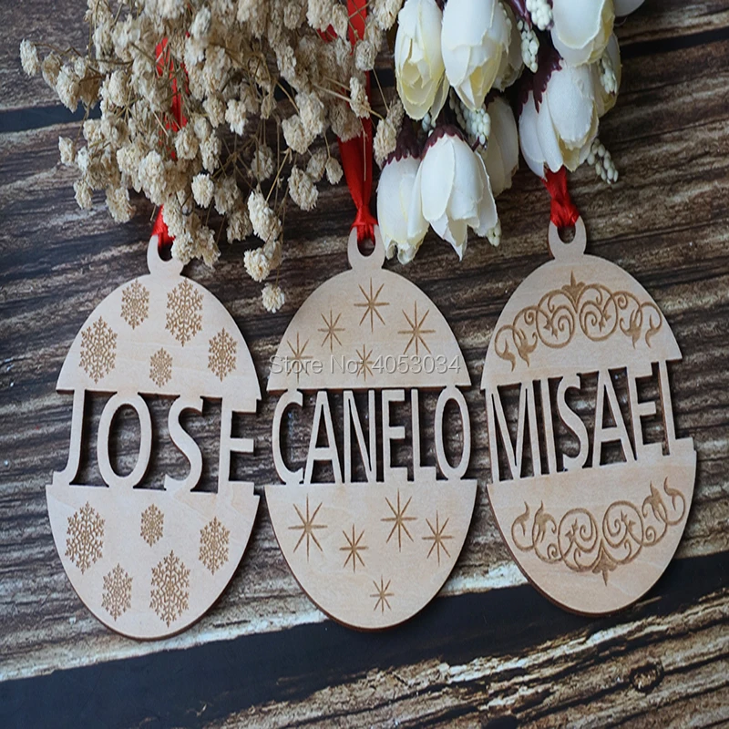 Именное украшение на заказ с персонализированным рождественским орнаментом шар