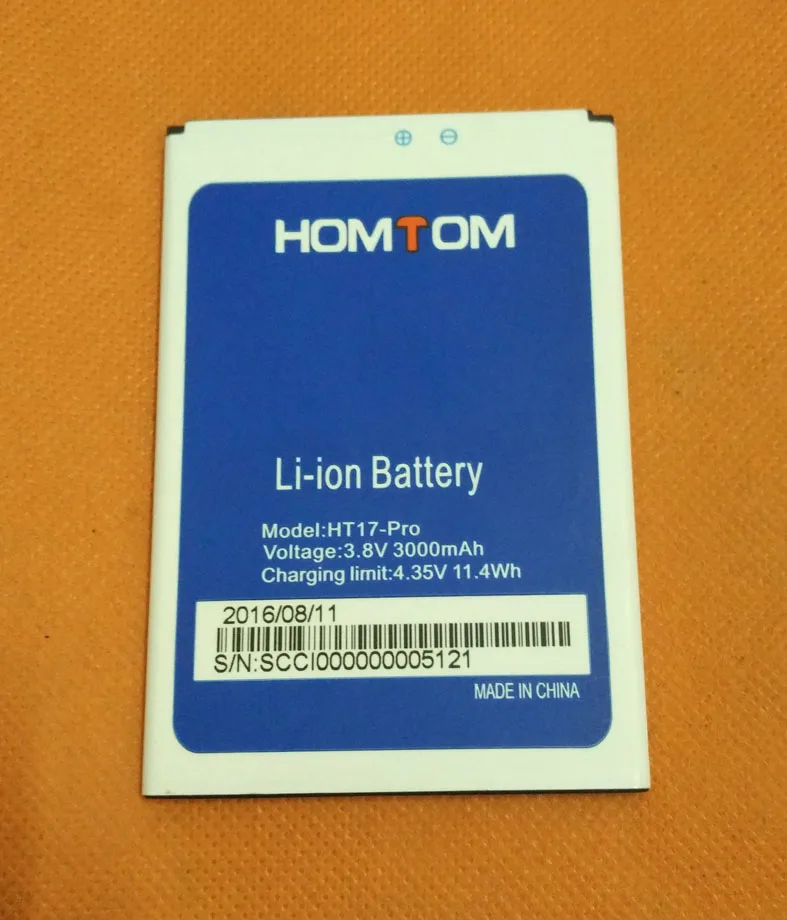 Б/у оригинальный аккумулятор 3000 мА/ч батарея для фототелефона HT17 Pro 5 дюймов 1280x720 HD