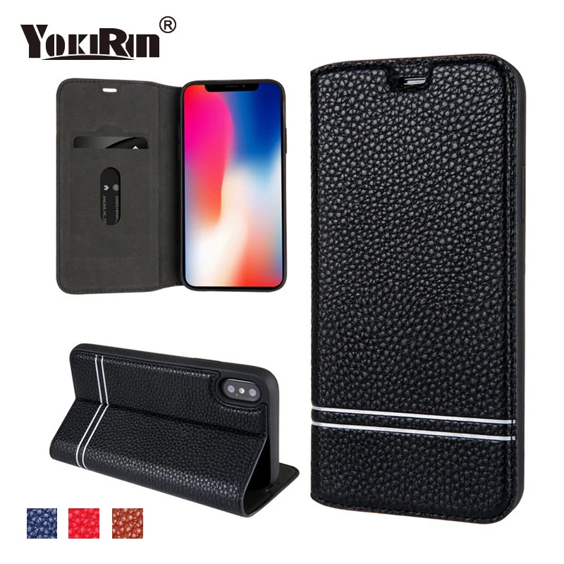 YOKIRIN флип чехол для iPhone X 6 S 7 8 Plus кошелек зернистый кожаный телефона samsung Galaxy S8/S8