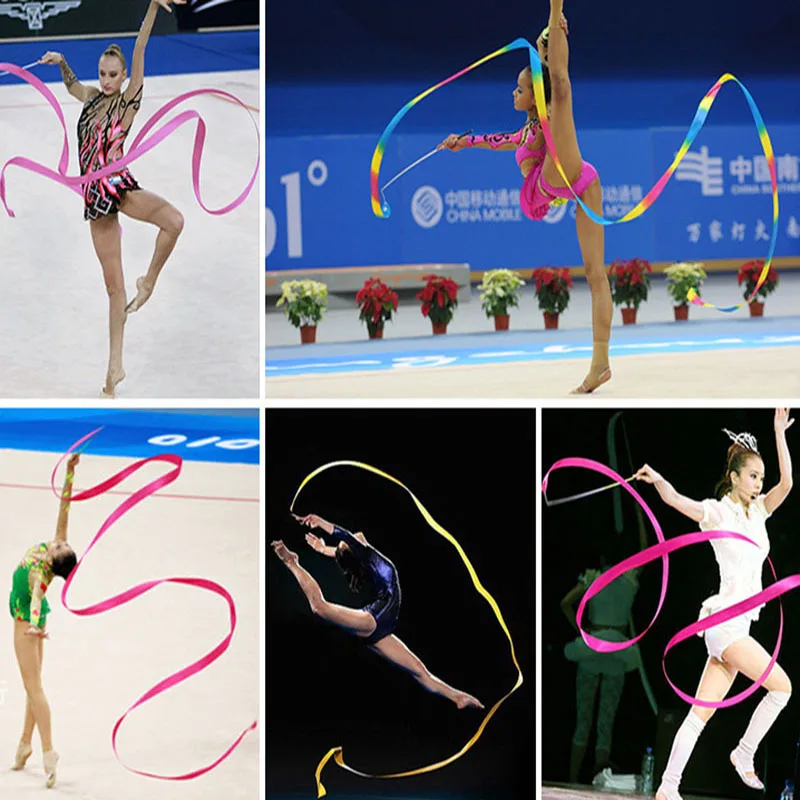 4 м цветная танцевальная лента Новые ленты для спортзала художественная