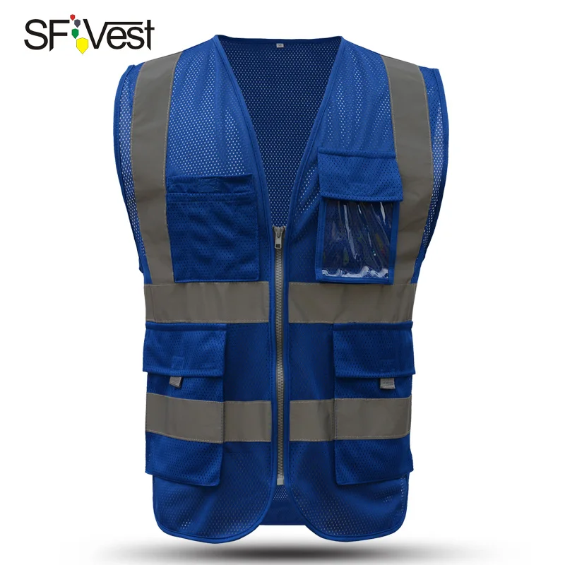 SFVEST HI VIS VIZ полиэфирные ленты жилет высокая видимость Рабочая безрукавка