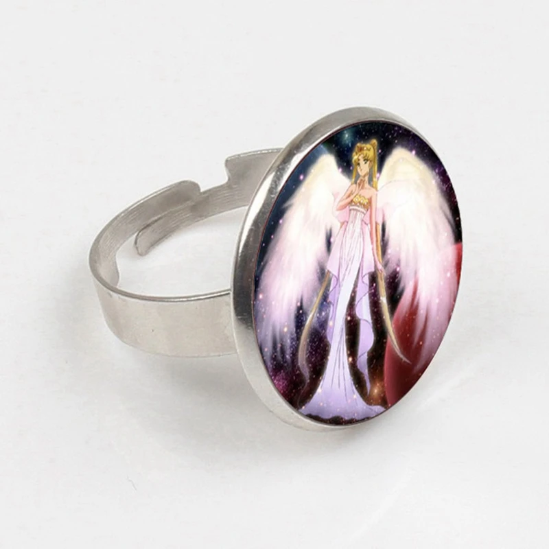 Кольцо GDRGYB в стиле Sailor Moon винтажное Круглое Стеклянное B & M 2019|Кольца| |