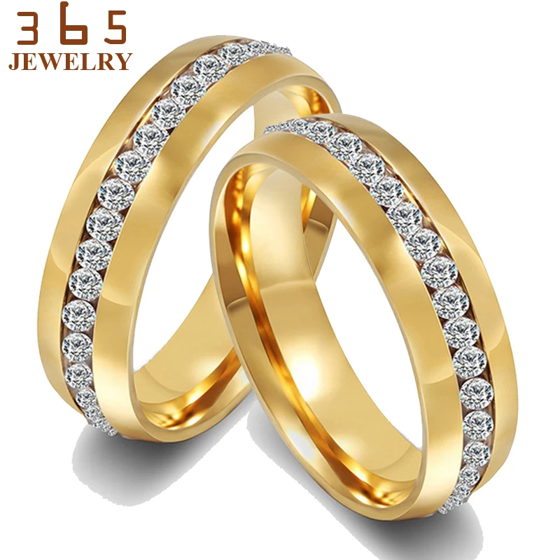 Элегантные ювелирные изделия для пальцев Золотое кольцо из нержавеющей стали