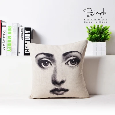 Нордические фигурки Fornasetti Art Master Home Декоративная Подушка плотная льняная наволочка диванная подушка - Цвет: M
