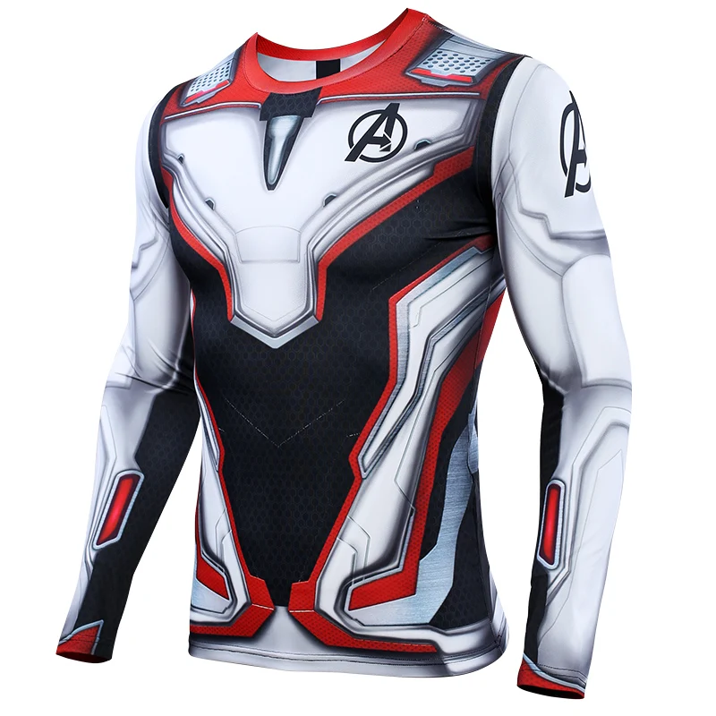 Фото Футболки с 3D принтом Avengers4 Endgame футболки для спортзала компрессионная рубашка