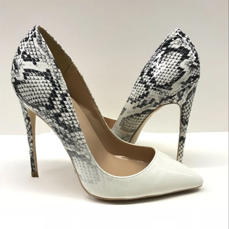 

Fashion free shipping black python Patent Leather Poined Toe Stiletto Heel high heel shoe pump HIGH-HEELED SHOES dress shoe