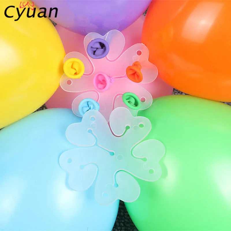 Cyuan, 10 шт., цветочные шары на зажиме, шары на день рождения, декоративные аксессуары, фольгированные шарики для свадебной вечеринки, уплотнительные зажимы, принадлежности