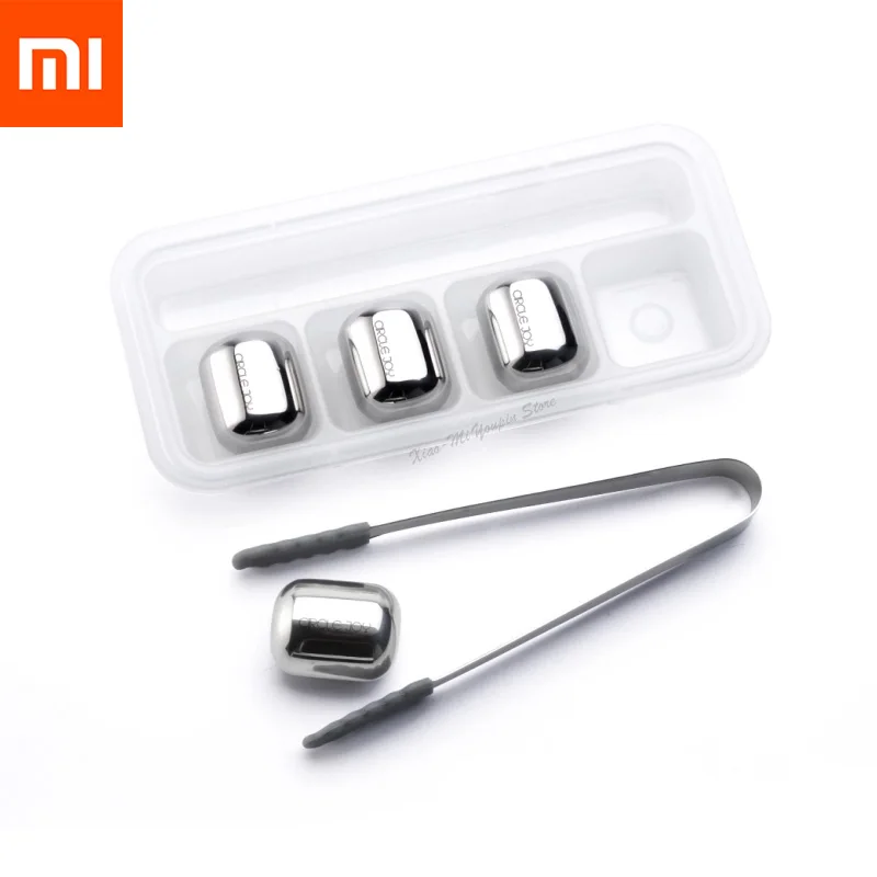 Sliver Xiaomi Mijia Circle Joy Ice Cube 304 нержавеющая сталь моющийся для длительного использования льдогенератор для вина пробки фруктового сока - Цвет: Sliver