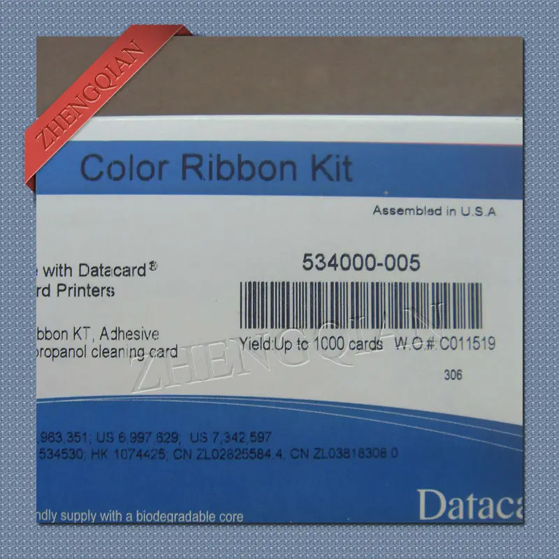 Оригинал карта данных 534000-005 КТ набор черной ленты для Datacard sd sp series id/pvc card printer |