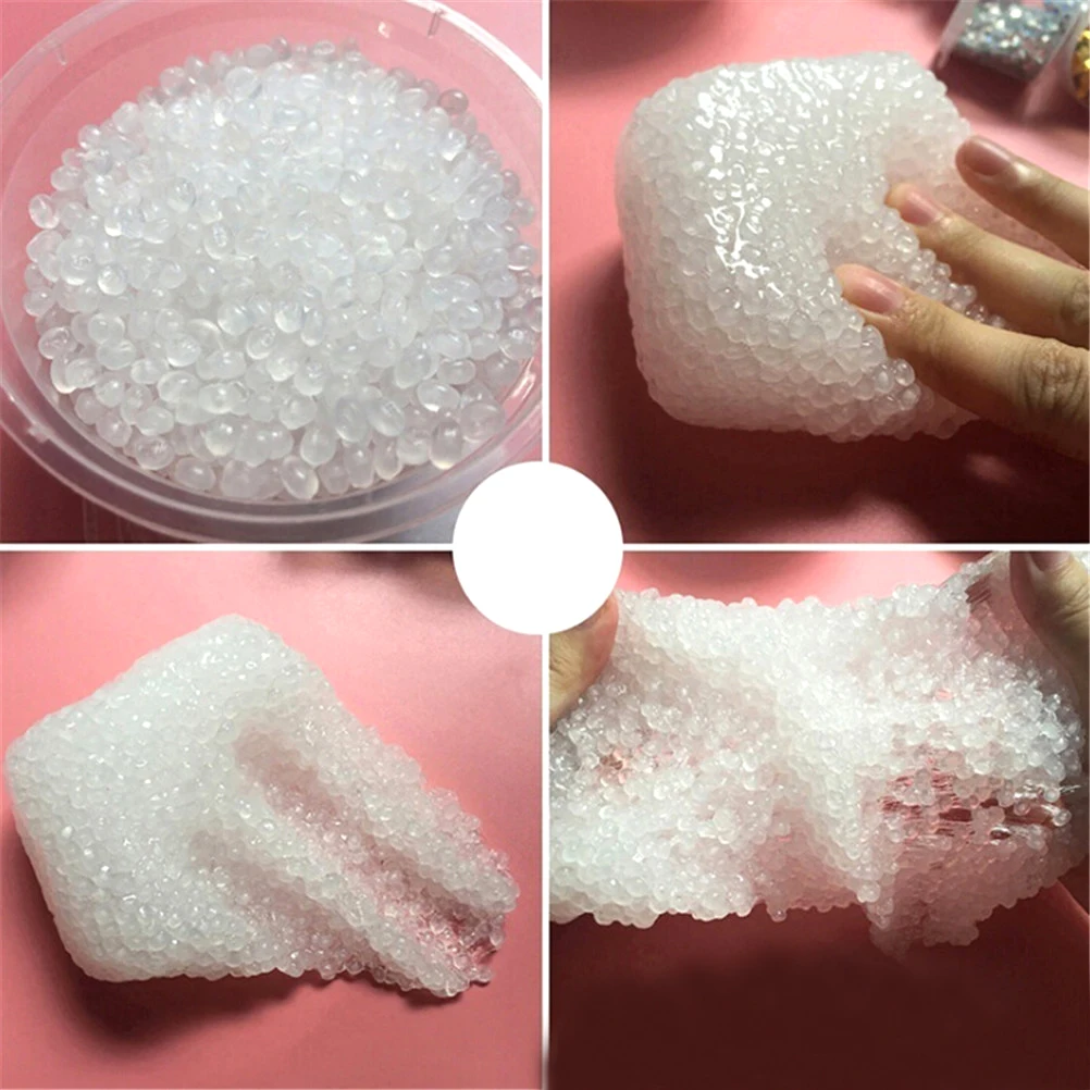 

1pc White Foam Clear Fluffy Slime DIY Crystal Dough Antistress Sludge Toy Rice Grains Plasticine Modeling Clay For Kid Toy