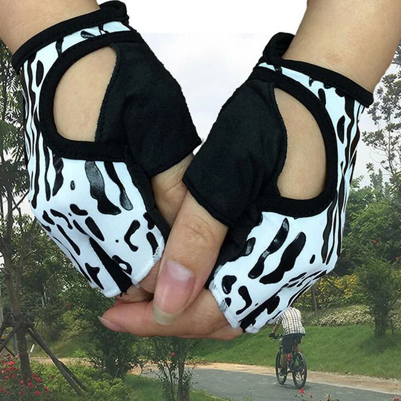 Новые дышащие велосипедные перчатки с леопардовым принтом женские Тактические