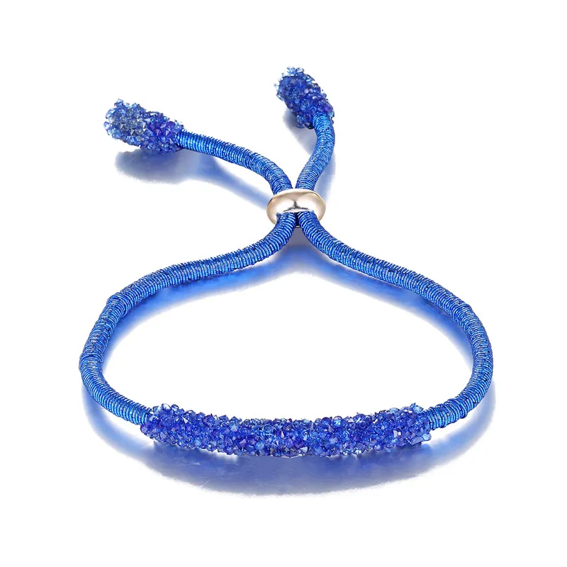 Blue BOYULIGE очаровательный со стразами браслет на лодыжке серебряные разноцветные на цепочке цепочка для ног пляжные браслеты на ногу для женщин подарок ювелирной дружбы - Окраска металла: Blue