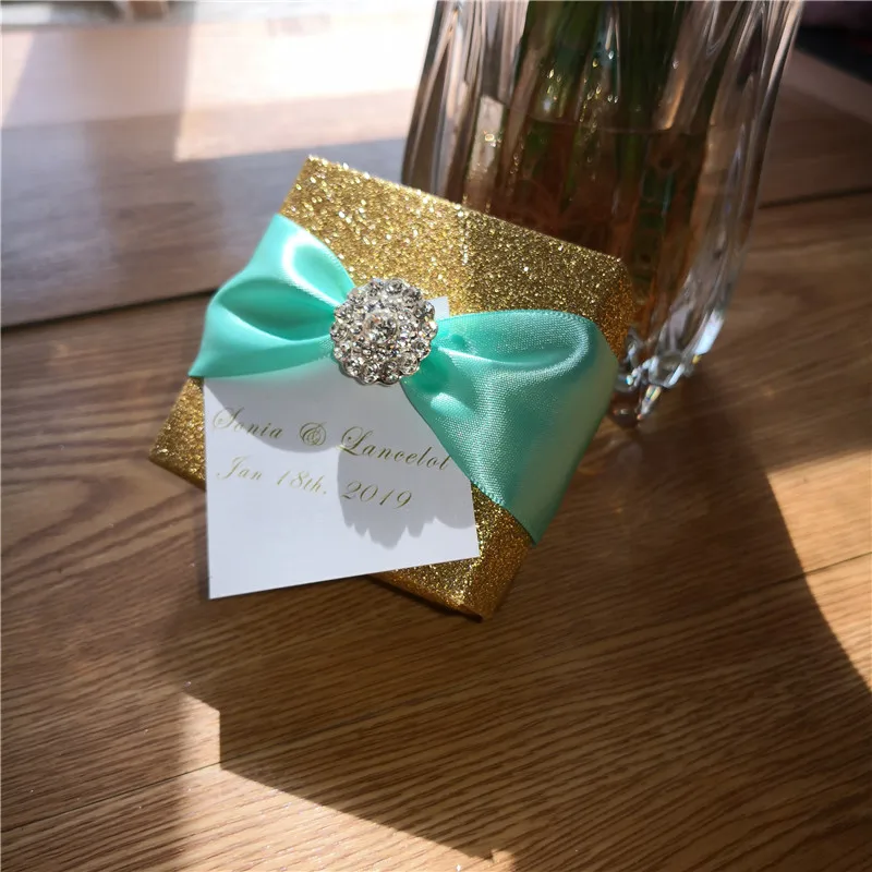 Glitter Gold Big 40 шт./партия, уникальный дизайн в Интернете, индивидуальная Подарочная коробка и удобная сумка, материал с блестками, доступны два размера - Цвет: Glitter Gold Big