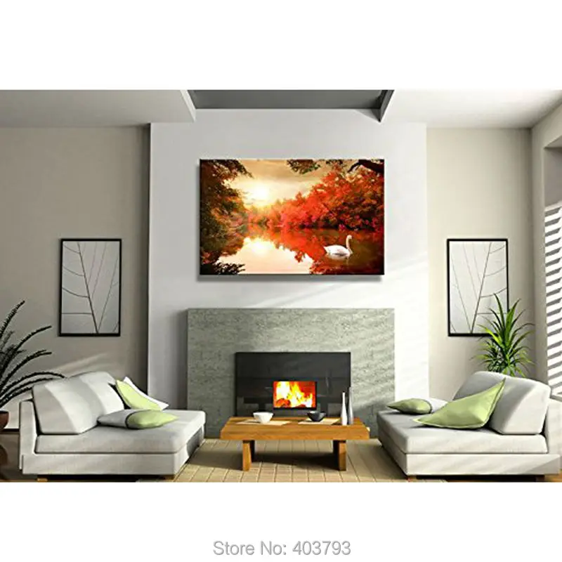 

Wall art Canvas Red Tree Modern Oil Paintings HD Printed Pictures Unframed For Home Decoration