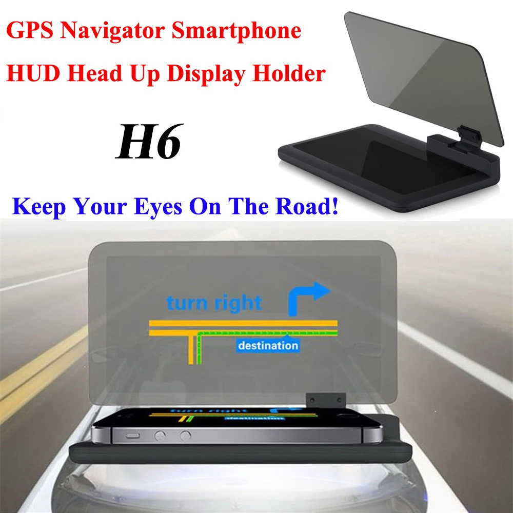 H6 Универсальный Автомобильный gps навигатор смартфон HUD держатель дисплея с