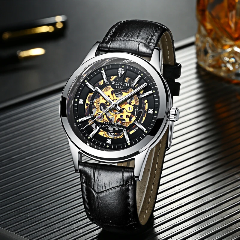 Relojes WLISTH Мужские автоматические механические Спортивные часы мужские роскошные