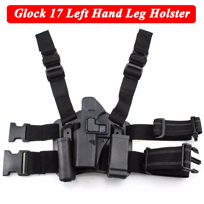 Быстрая прямая тактическая левая ножка кобура для Glock 17 19 22 23 31 32 наружные