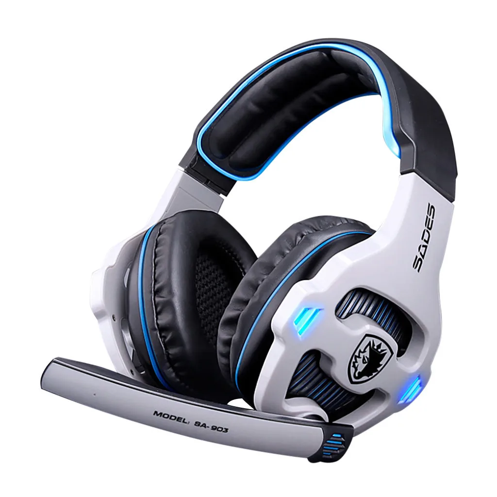 Горячие SADES SA-903 Игровые наушники гарнитура 7,1 Звуковая карта Компьютерная гарнитура с почтой fone de ouvido