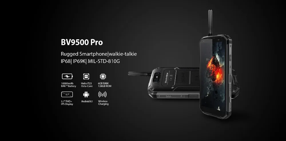 Мобильный телефон Blackview BV9500 Pro, 4G, Android 8,1, 6 ГБ+ 128 ГБ, восьмиядерный смартфон, аккумулятор 10000 мАч, FHD, NFC, сотовый телефон