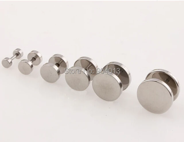 Серьги-гвоздики мужские круглые из нержавеющей стали ювелирные украшения в