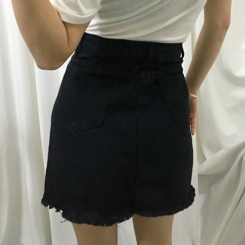Женская мини юбка летняя белая черная джинсовая|a-line skirt|denim skirtfaldas mujer |